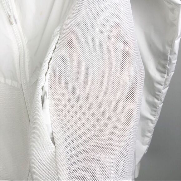 NIKE | Mesh Back White Bomber Style Track Jacket Red Label Women’s Size Small - Picture 11 of 11